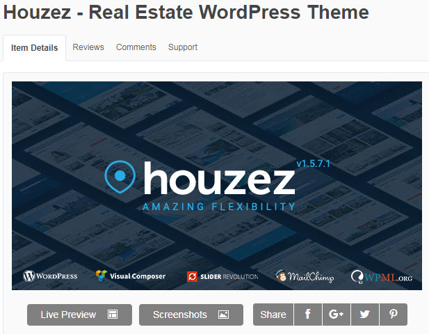 theme bất động sản wordpress houzez