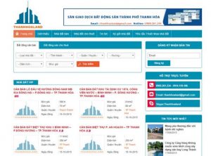 mẫu website bất động sản 2018